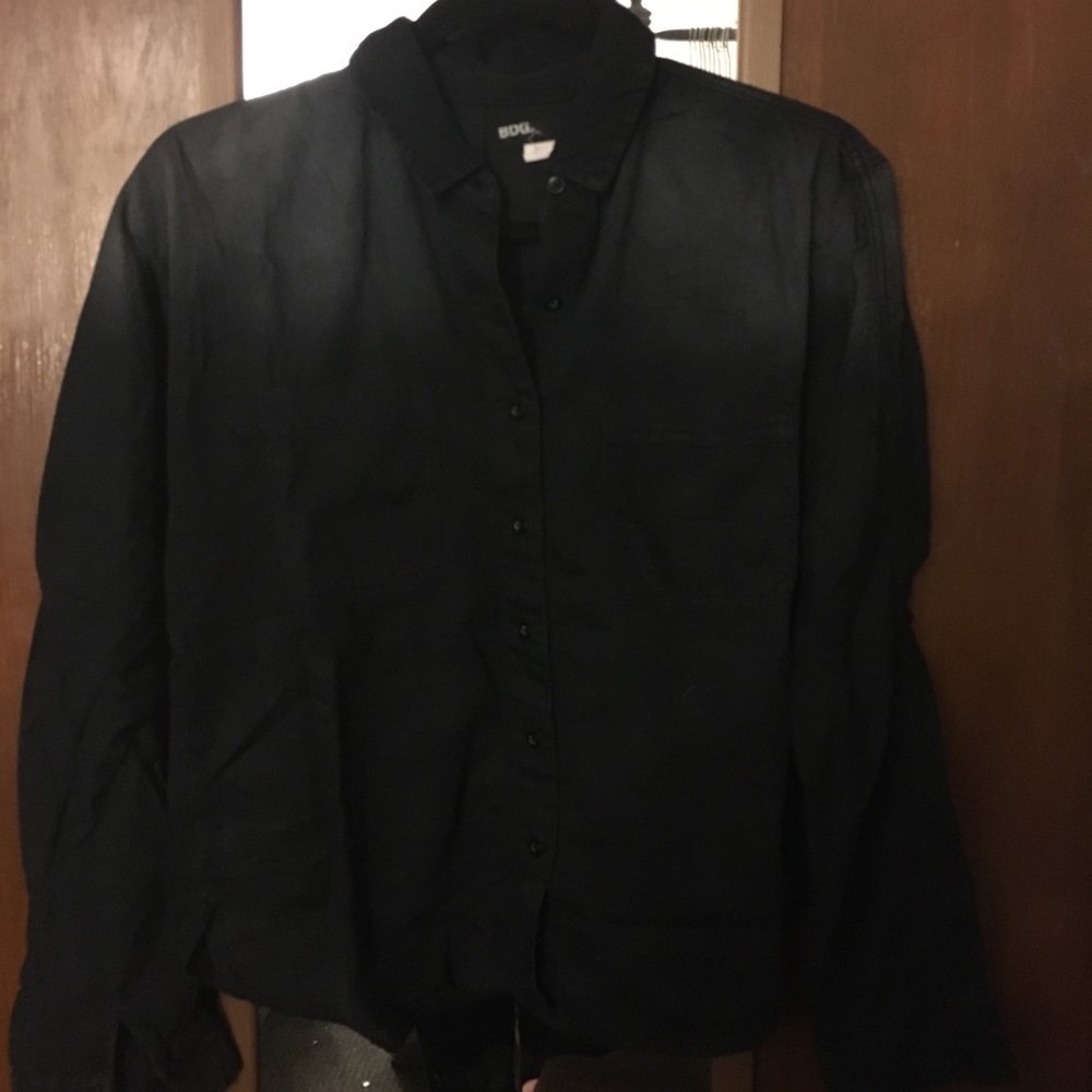 NWOT Urban outfitters dark wash denim button down